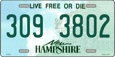 NH license plate 3093802