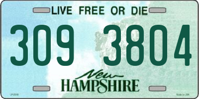 NH license plate 3093804