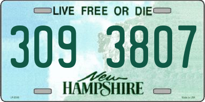 NH license plate 3093807