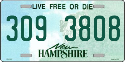 NH license plate 3093808