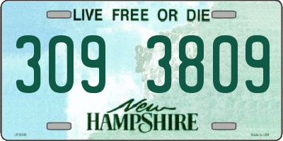 NH license plate 3093809