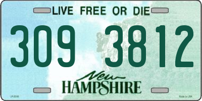 NH license plate 3093812