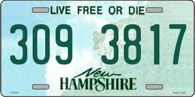 NH license plate 3093817