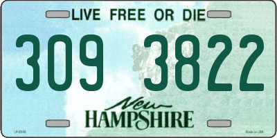 NH license plate 3093822