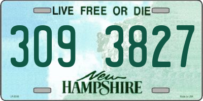 NH license plate 3093827