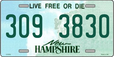 NH license plate 3093830