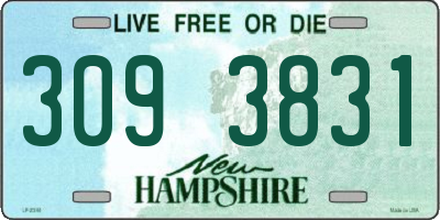 NH license plate 3093831