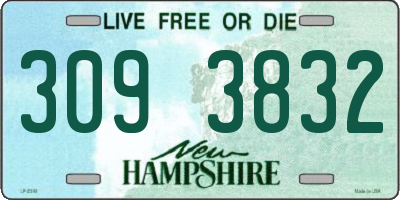 NH license plate 3093832
