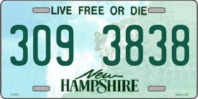 NH license plate 3093838