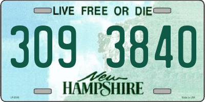 NH license plate 3093840