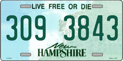 NH license plate 3093843