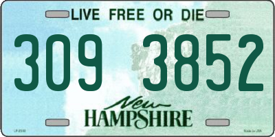 NH license plate 3093852