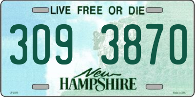 NH license plate 3093870