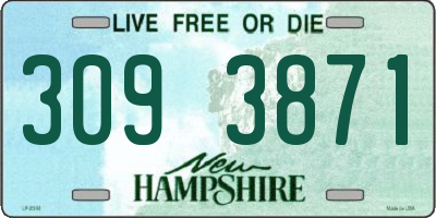 NH license plate 3093871