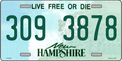 NH license plate 3093878