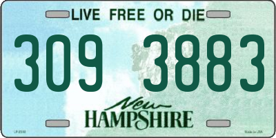 NH license plate 3093883