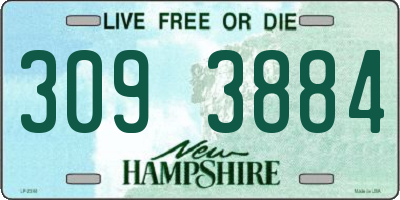 NH license plate 3093884