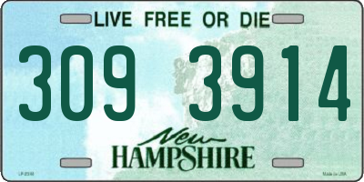 NH license plate 3093914