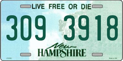 NH license plate 3093918