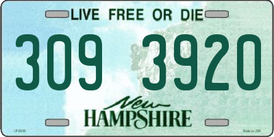 NH license plate 3093920
