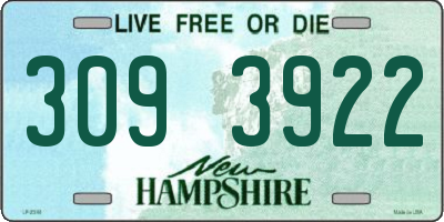 NH license plate 3093922