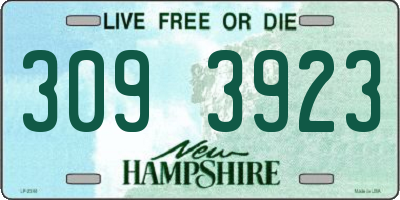 NH license plate 3093923