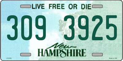 NH license plate 3093925