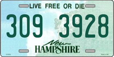 NH license plate 3093928