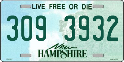 NH license plate 3093932