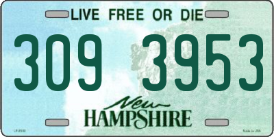 NH license plate 3093953