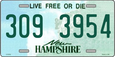 NH license plate 3093954