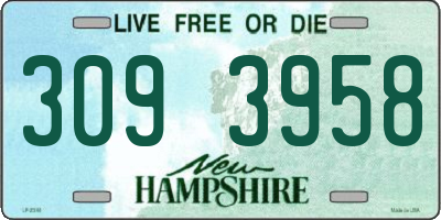 NH license plate 3093958
