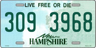 NH license plate 3093968