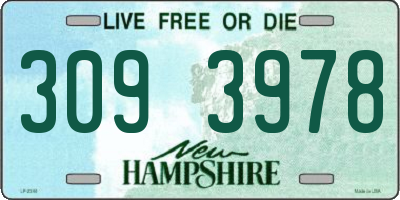 NH license plate 3093978