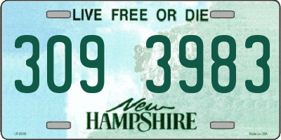 NH license plate 3093983