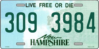 NH license plate 3093984
