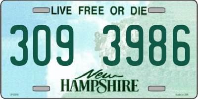 NH license plate 3093986