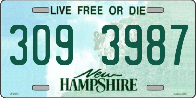 NH license plate 3093987