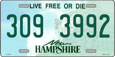 NH license plate 3093992