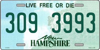 NH license plate 3093993