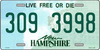 NH license plate 3093998