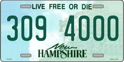 NH license plate 3094000