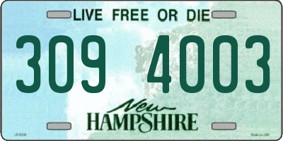 NH license plate 3094003
