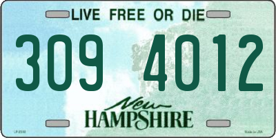 NH license plate 3094012