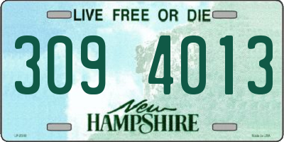 NH license plate 3094013
