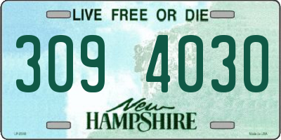 NH license plate 3094030