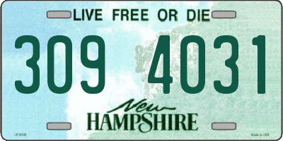 NH license plate 3094031