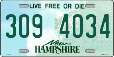 NH license plate 3094034