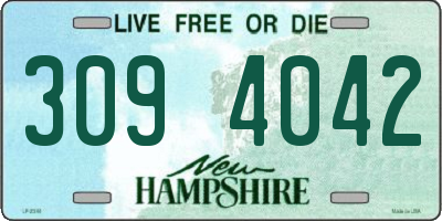 NH license plate 3094042