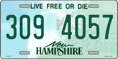 NH license plate 3094057